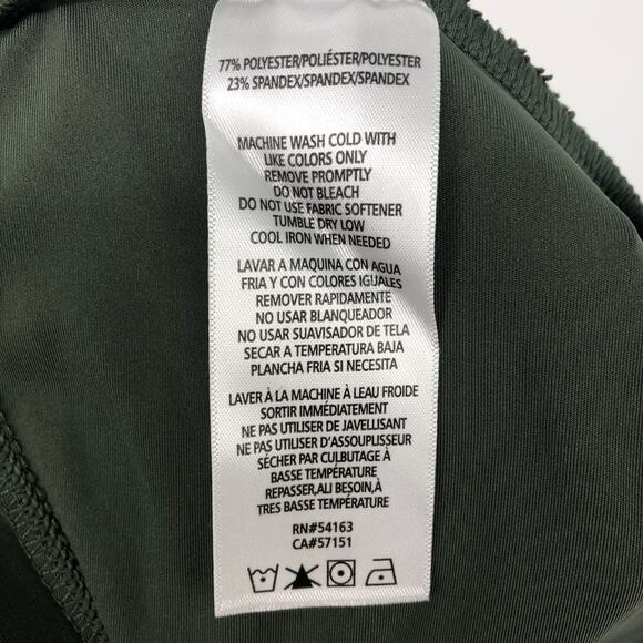 CALVIN KLEIN PERFORMANCE Crop Sports Bra Top Medium Green Low Impact NWT - Picture 9 of 10